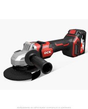 Шлифмашина DCK угловая аккумуляторная KDSM04-125 125мм (бесщеточная, антивибрационная система, 18V, 2х5Ач)
