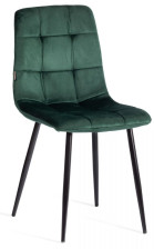 Стул CHILLY  (JSC-220) велюр/металл, Dark Green (темно-зелёный)/черный