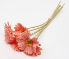 Букет искусственный Герберы 5 стеблей 35 см персиковый