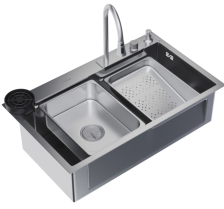 Мойка врезная 75х46 см h=215 сатин Mixline