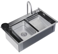 Мойка врезная 75х46 см h=215 сатин Mixline