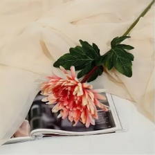 Цветы искусственные Астра пионовидная 17х63см, оранжевый 4642689