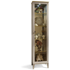 Витрина 1 дверная Palmari P5210 с зеркалом серо-бежевый 524х2100х410