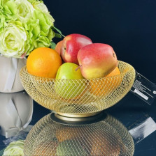 Фруктовница/конфетница 25 см LENARDI металл золотой 401-054