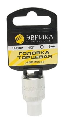 Головка торцевая 6гр 1/2 9мм ЭВРИКА 91302Н