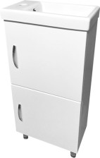 Тумба с раковиной Como-40 1Н ПВХ на ножках белая (40х22х84)
