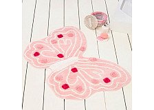 Коврик для ванной комнаты CASTAFIORE Akryl Pro Forma Butterfly 70х120см розовый CST.08.70х120.BUT-PN