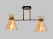 Люстра IM MD.6200-2-S-BK+COP 290х505х240 2х60W E27