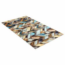 Коврик-дорожка 0,98м SHAHINTEX SILK PHOTOPRINT 09 Витраж мраморный 