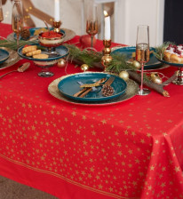 Скатерть новогодняя Этель Gold stars Цвет: Красный, Размер: 149х180