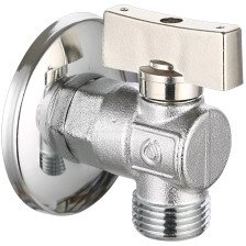 Кран шаровой уголовой для подключения сантехприборов 1/2"х3/4" ш/ш Gappo 
