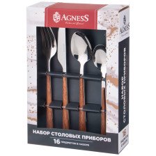 Набор столовых приборов 16 предметов AGNESS 942-542