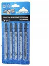 Пилки для эл лобзика по дереву Т111С 5шт VERTEXTOOLS 