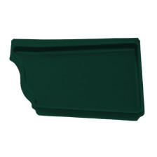 Заглушка желоба прямоугольного зеленая правая