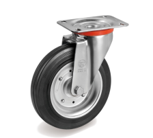 Опора колесная поворотная Tellure Rota d100 резина 80кг Италия