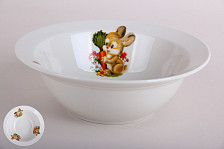 Миска 520 мл/17см Кролик с морковкой ZHL-1245