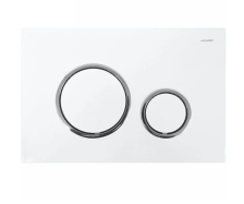 Кнопка смыва AZARIO белая + хром круглая AZ-8200-0045