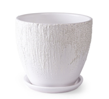 Горшок керамический с/п Айсберг №6 высокий овал белый