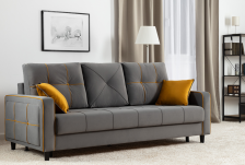 Диван-кровать Черри Н ТД 287 (Irida 21 серый/Эвита умбер 109)