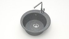 Мойка D475 искусственный камень темно-серый 30/Q28
