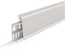 Плинтус Идеал Деконика с к/к ясень бьянко 2,2 м 70 мм