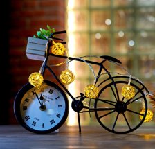 Гирлянда линейная Золотые шарики 10 LED 2700K статичная длина 1.8 м батарейки 2хАА IP20 CL594