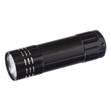 Фонарь Focusray 1002 (3xR03) 9св/д, черный/алюминий, влагонепроницаем, BL