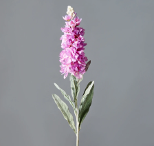 Цветок искусственный Матиола 80х6 см сиренево-розовый