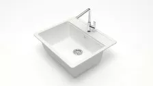 Мойка 570х505 искусственный камень белый 9/G31