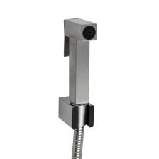 Набор для биде GFmark с гигиенической лейкой, шлангом, кронштейном, нерж сталь/сатин 20616