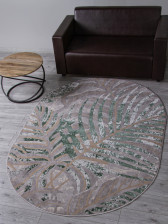 Ковер Liman F479 gray-d.green 2,4х3,4м овал