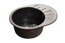 Мойка 580х450 искусственный камень (308) черный GF-R580L(GF-58)