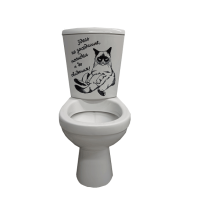 Унитаз Компакт Комфорт роспись Кот на заседании с сиденьем 