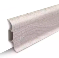 Плинтус Классик Идеал с кабель-каналом ясень 2,2 м 55 мм