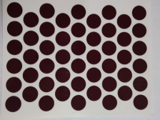 Заглушка самоклеящаяся d=14 бордо глянец 50 шт PC-2320