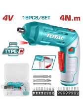 Отвертка TOTAL 4В  аккумуляторная кейс, набор 19 шт TSDLI0442 Отвертка TOTAL 4В  аккумуляторная кейс, набор 19 шт TSDLI0442