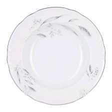 Тарелка мелкая 24 см Constance Серебряные колосья,отводка платина P1650044JQZ7603100