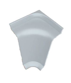 Угол внутренний пласт светло-серый KORNER