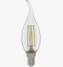 Лампа светодиодная Е14 20W/4500 свеча на ветру прозрачная филам 661513