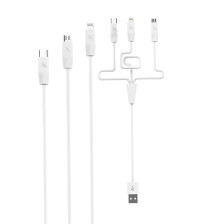 Кабель Hoco X1, microUSB/Lightning/Type-C - USB, 2.4 А, 1 м, белый 7686995