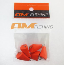 Грузило AM Fishing Незацепляйка разборная красная d-0.5мм 4гр