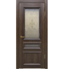 Полотно дверное ДО 900 Вероника-3 экошпон Дуб оксфордский стекло  худ (Luxor)