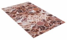 Коврик вырезной icarpet PRINT антискользящий (109) "Соты Флора" 60х100 коричневый