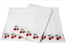 Полотенце вафельное 40х60 Sonnet Вишня