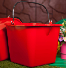 Ведро 12л пластиковое садовое цветное квадратное 2694 Flexible