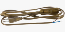 Шнур сетевойс выкл  KF-HK-1 230V золото 1,9м