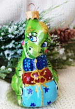 Украшение новогоднее Дракон с подарками 2 9см ФУ-398/2