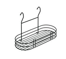 Полка овальная 400х120х270 черный матовый