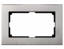 Рамка для двойной розетки SBE-06gn-Twin-FR серый никель