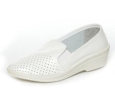 Туфли женские, натуральная кожа, белый, размер 41